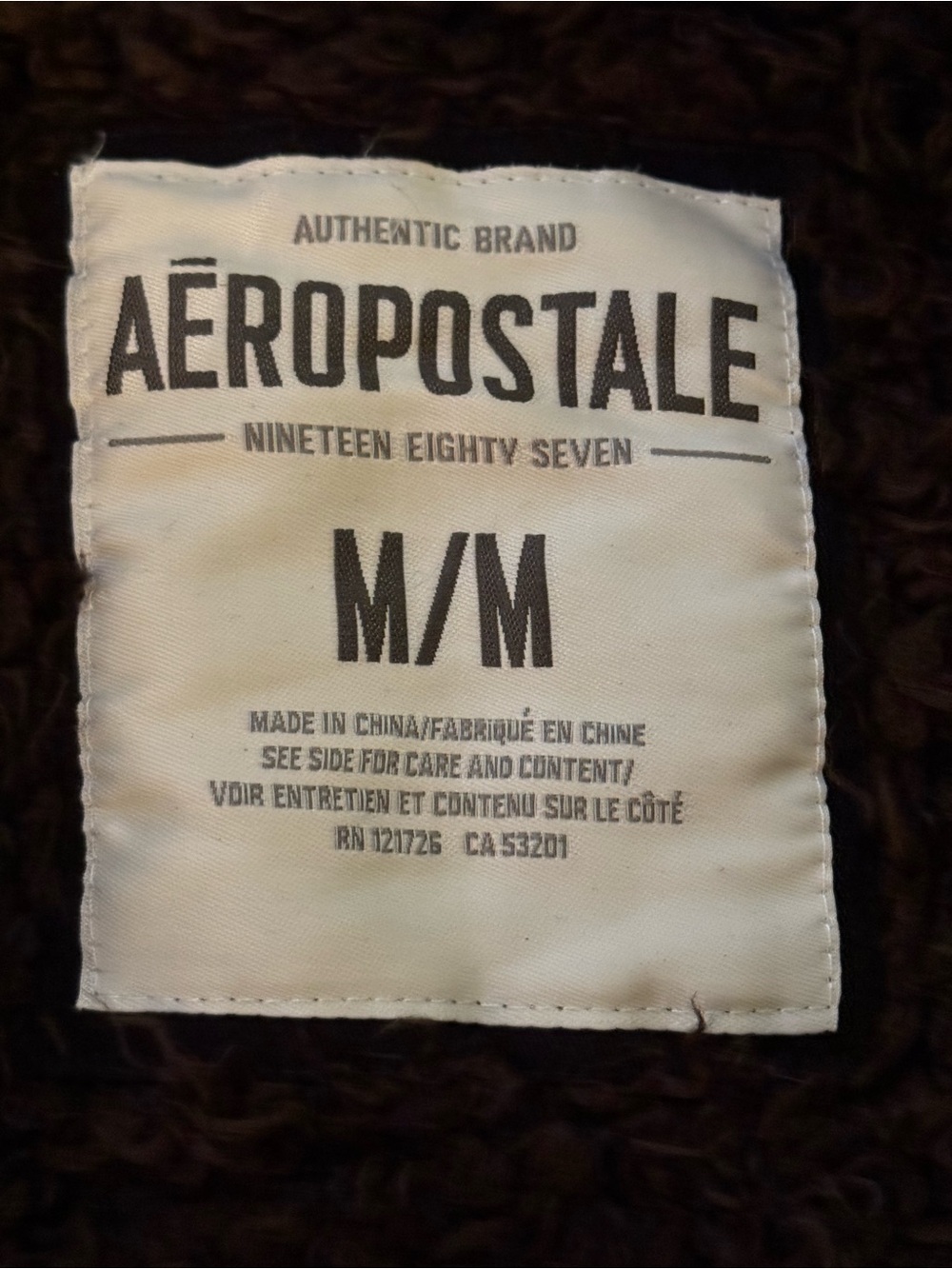Aeropostale Mens Y2K Full Faux Fur Lined Full Zip Hoodie Black Sz M Chunky Logo - Picture 3 of 10